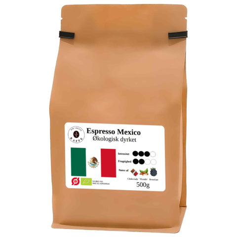 Espresso Mexico Øko hele bønner 500g