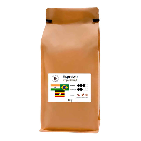 Espresso triple blend hele bønner 1kg