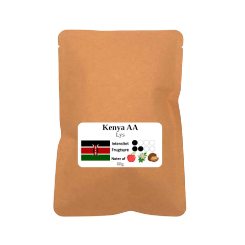 Kenya AA lys hele bønner 60g