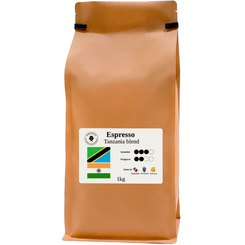 Espresso Tanzania blend hele bønner 2kg