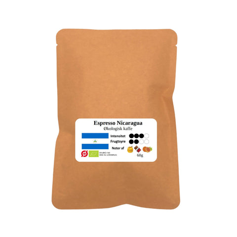 Espresso Nicaragua øko hele bønner 60g