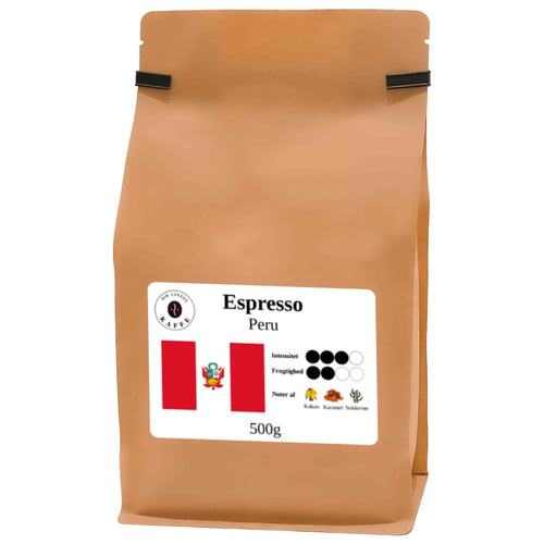 Espresso Peru hele bønner 500g