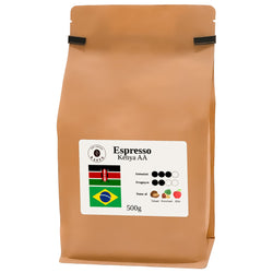 Espresso Kenya AA hele bønner 500g